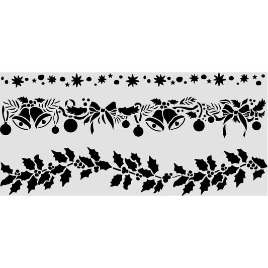Stensill 12x25sm - Christmas Boarders