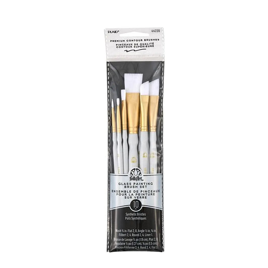 White Nylon Brush Set - 10stk