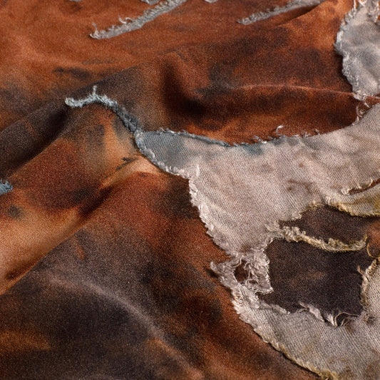 Jaquard Flowers Dark Brown