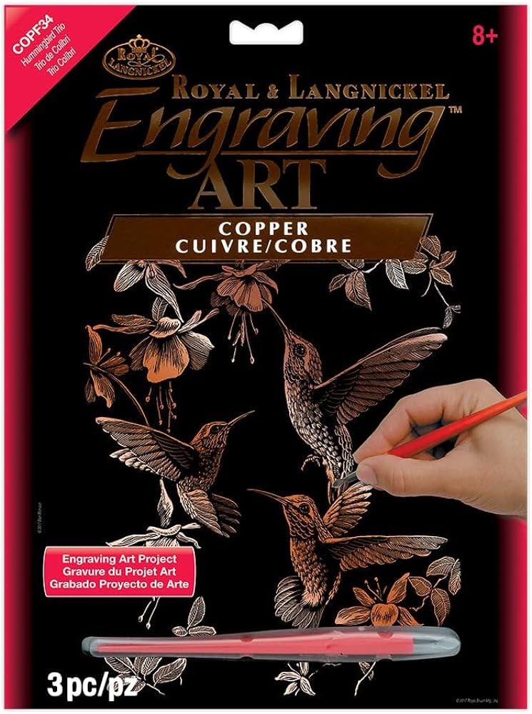 Engraving Art - Copper Foil / Hummingbird