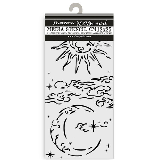 Stensill 12x25sm - Masquerade sun and moon