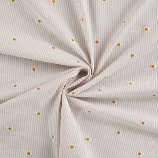 Bómullarefni Cotton Embroidery