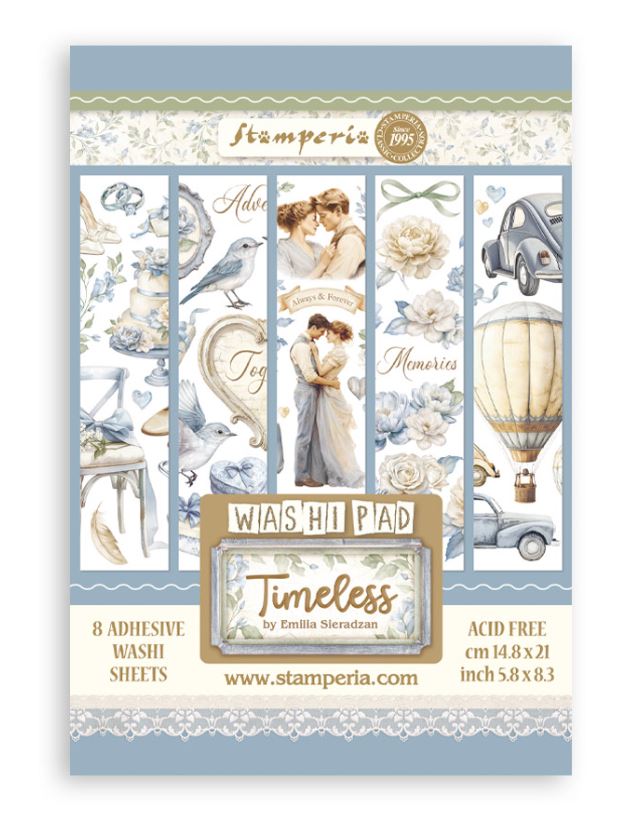 Washi pad 8stk A5 - Timeless