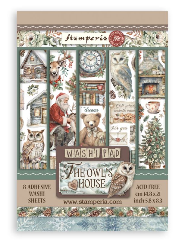 Washi pad 8stk A5 - The Owl's House