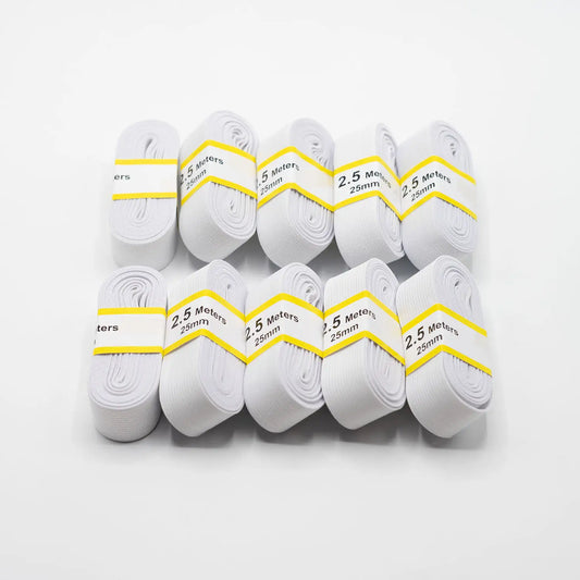 Teygja 25mm - Svört eða Hvít