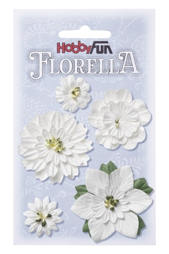 Florella Föndurblóm - Hvít "weiss"