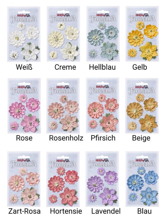 Florella Föndurblóm - Hvít "weiss"