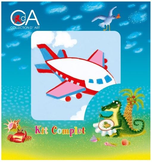 Útsaumur - Cross-stitch Kit "Airplane"