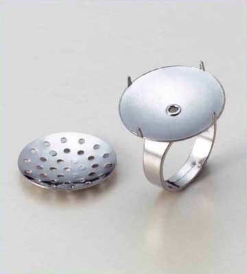 Finger ring with 20mm top (2 parts)
