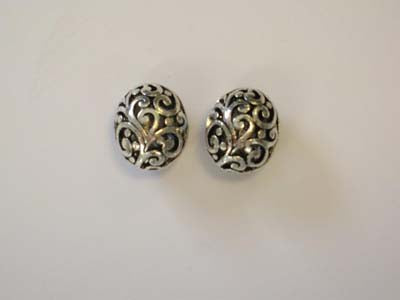 Metal beads 14 x 17mm