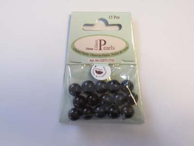 Glass Pearls 10mm - Black