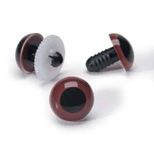 Augu - brún - 12mm 1stk