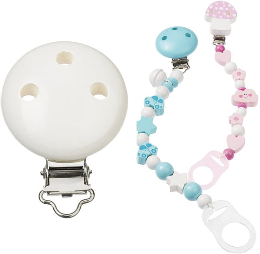 Schnulli Ketten-clip - Hvít