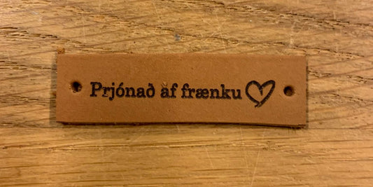 Fatamerki - Leður - Prjónað af frænku
