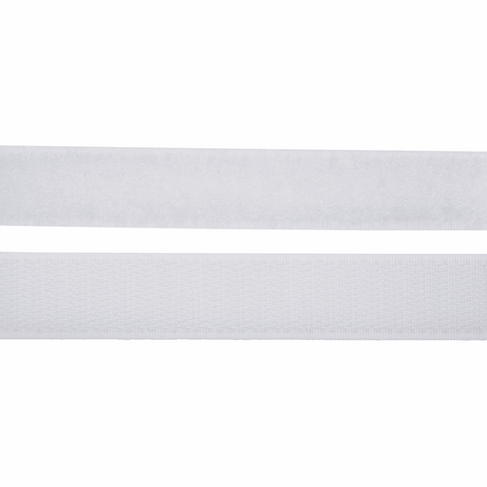 Franskur rennilás hvítur 20mm/1mtr. m. lími