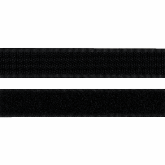 Franskur rennilás svartur 20mm/1mtr. m. lími