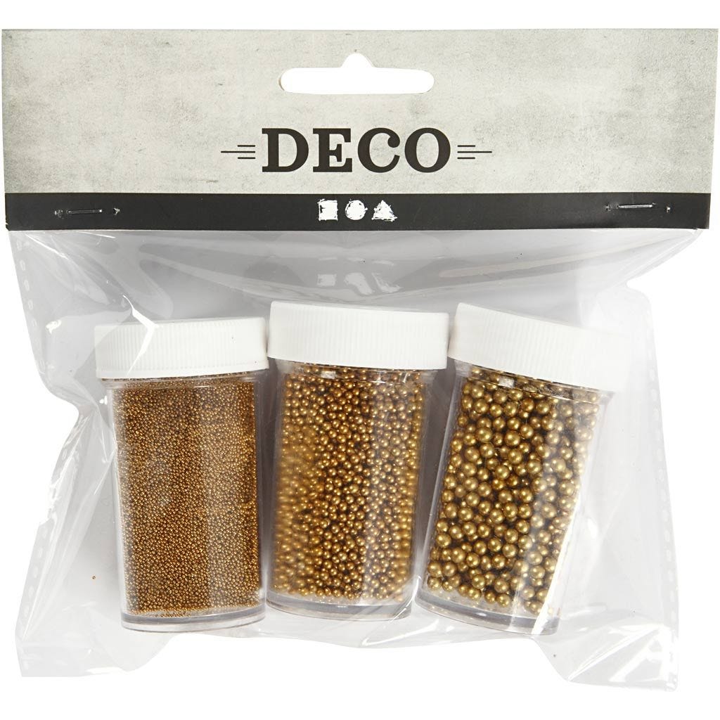 Mini Glass Beads - Gold