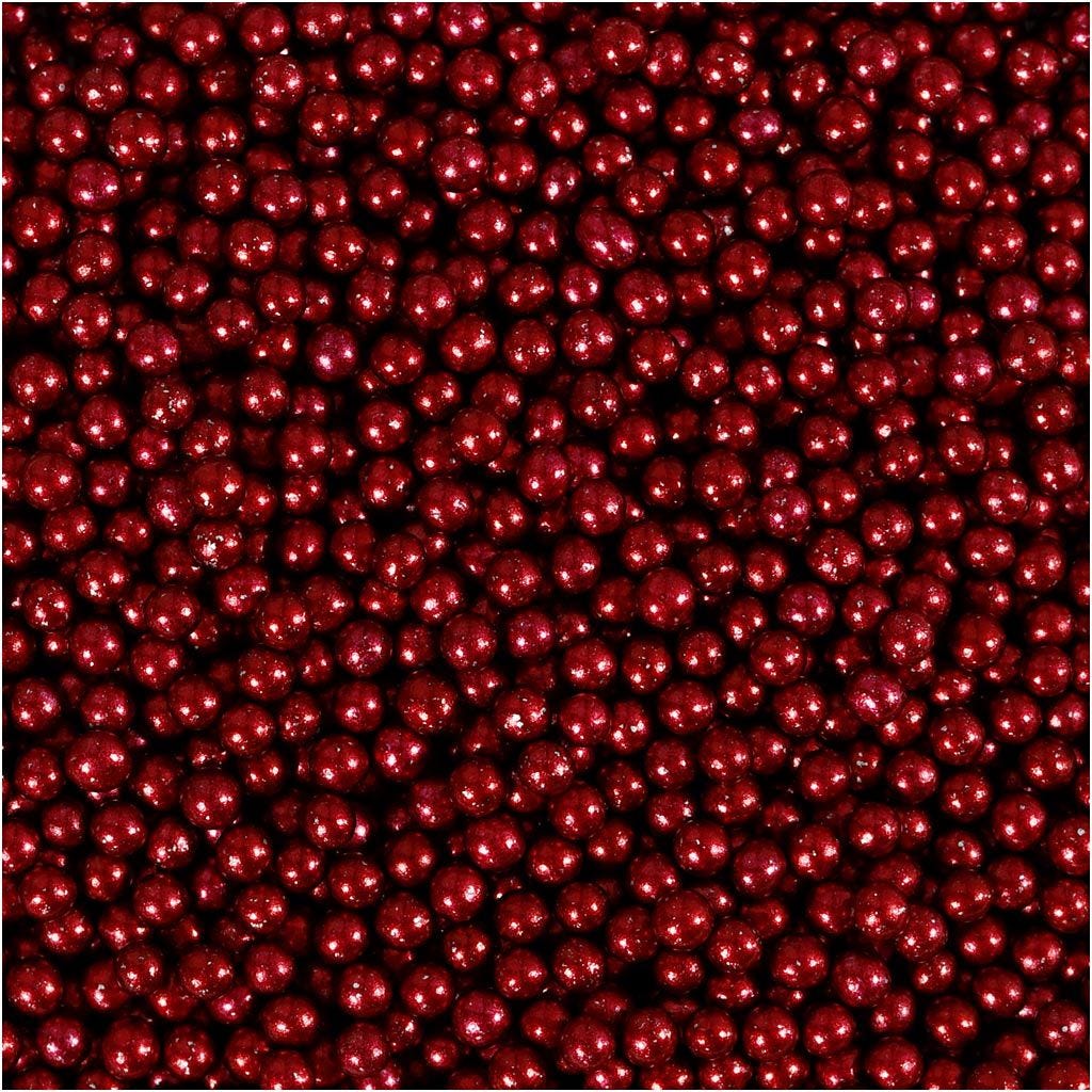 Mini Glass Beads - Red