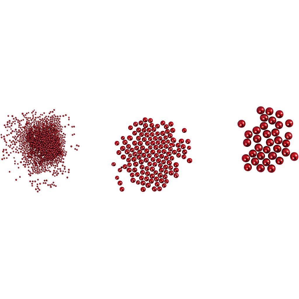 Mini Glass Beads - Red