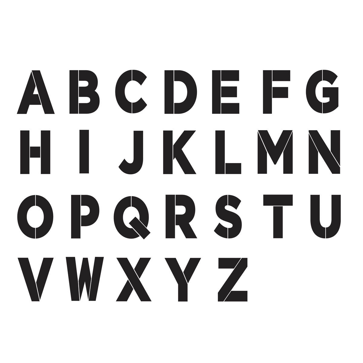 Stensill - Stafróf 20cm