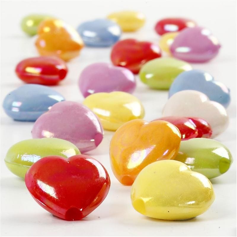 Perlur hjarta - 25x15mm