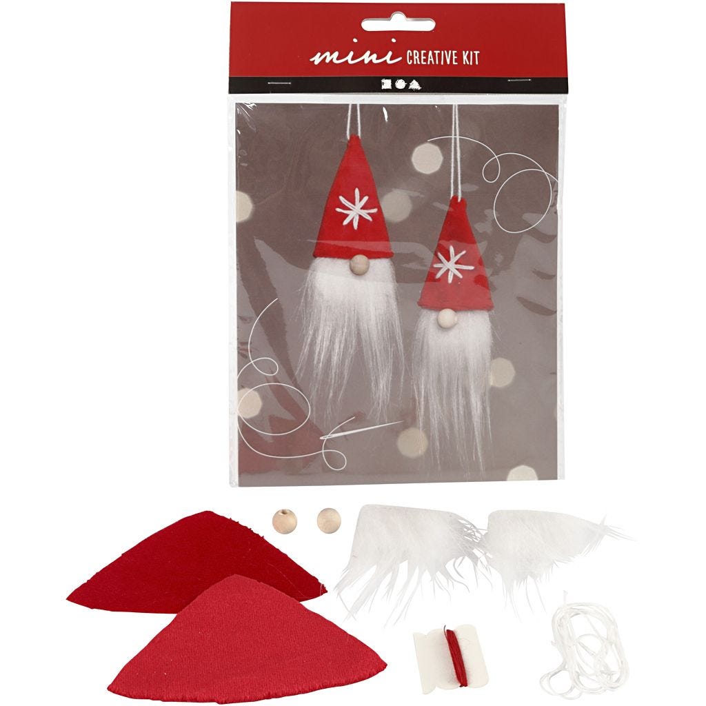 Mini Creative Kit - Rauðir jólasveinar