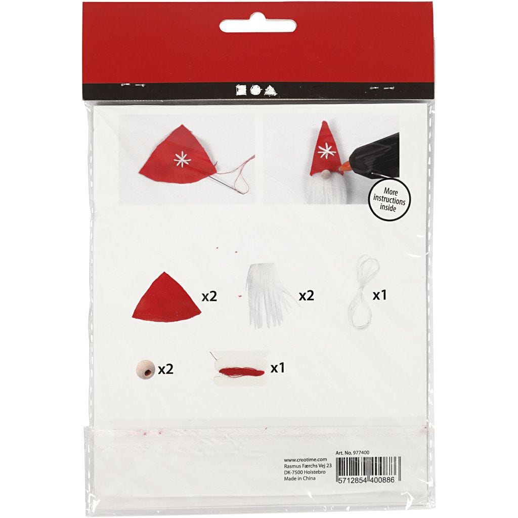 Mini Creative Kit - Rauðir jólasveinar