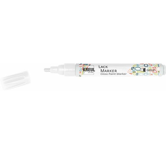 Gloss Paint Marker med. / hvítur
