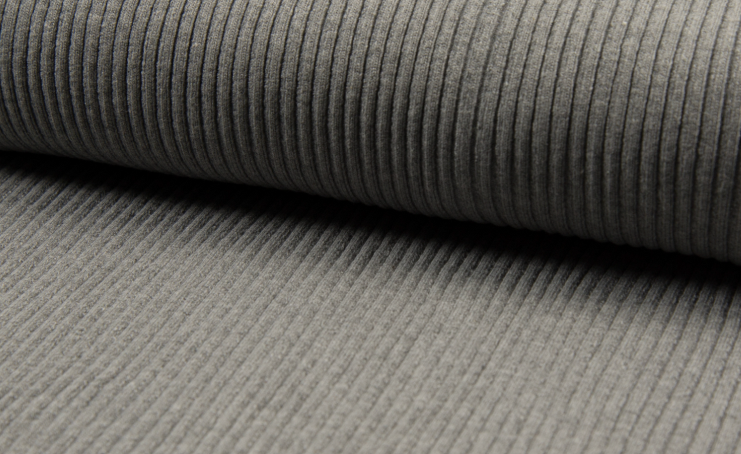 Heavy Rib 3x3 - Mid Grey Melange
