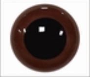 Augu - brún - 14mm 1stk