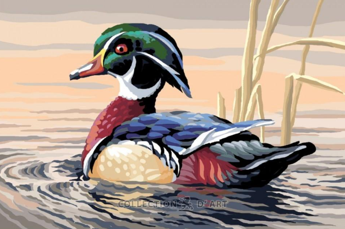 Diamond painting - Mandarin duck 20x29sm