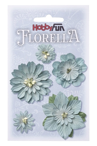 Florella Föndurblóm - Jean blue "hellblau"