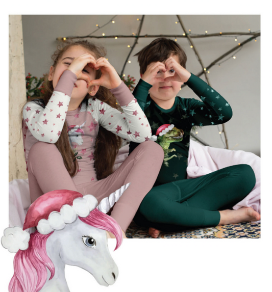 Bómullarjersey panel - T-rex Christmas