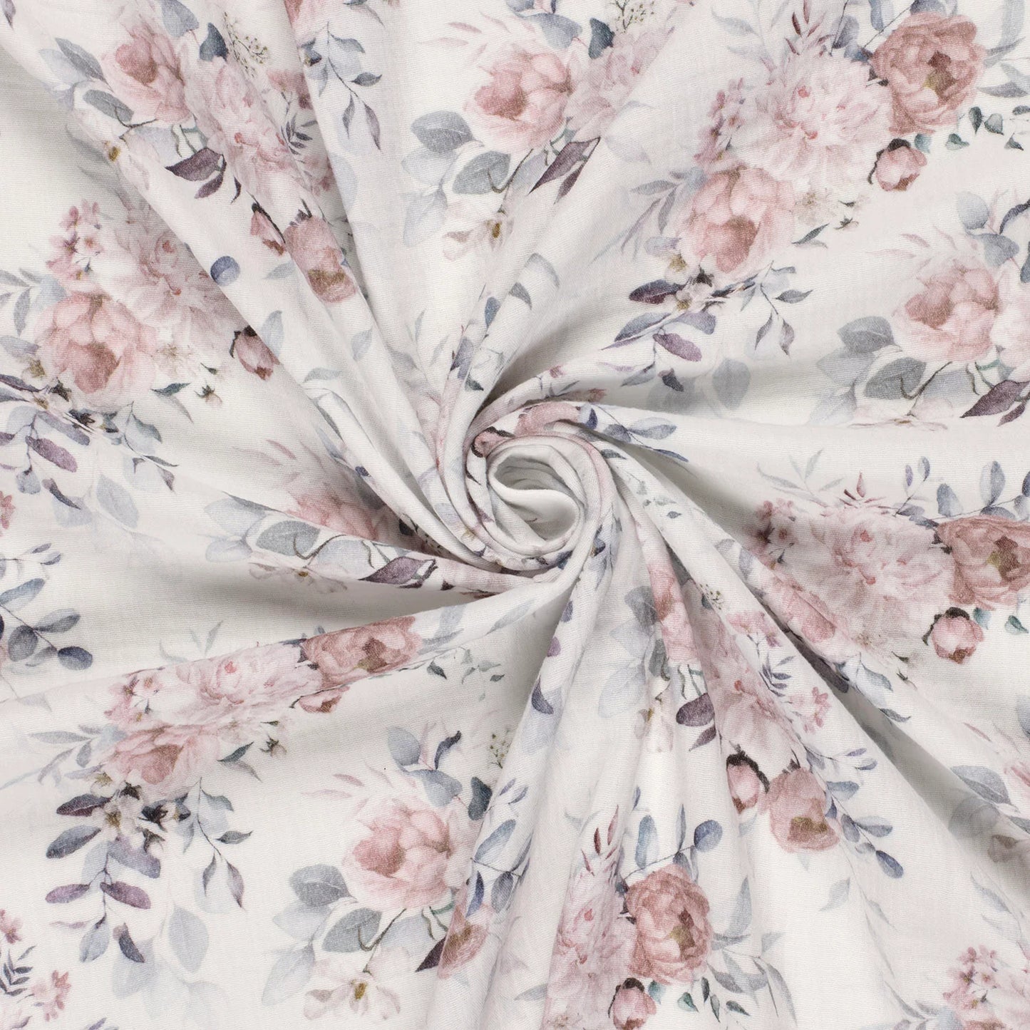 Muslin - Flowers Off White