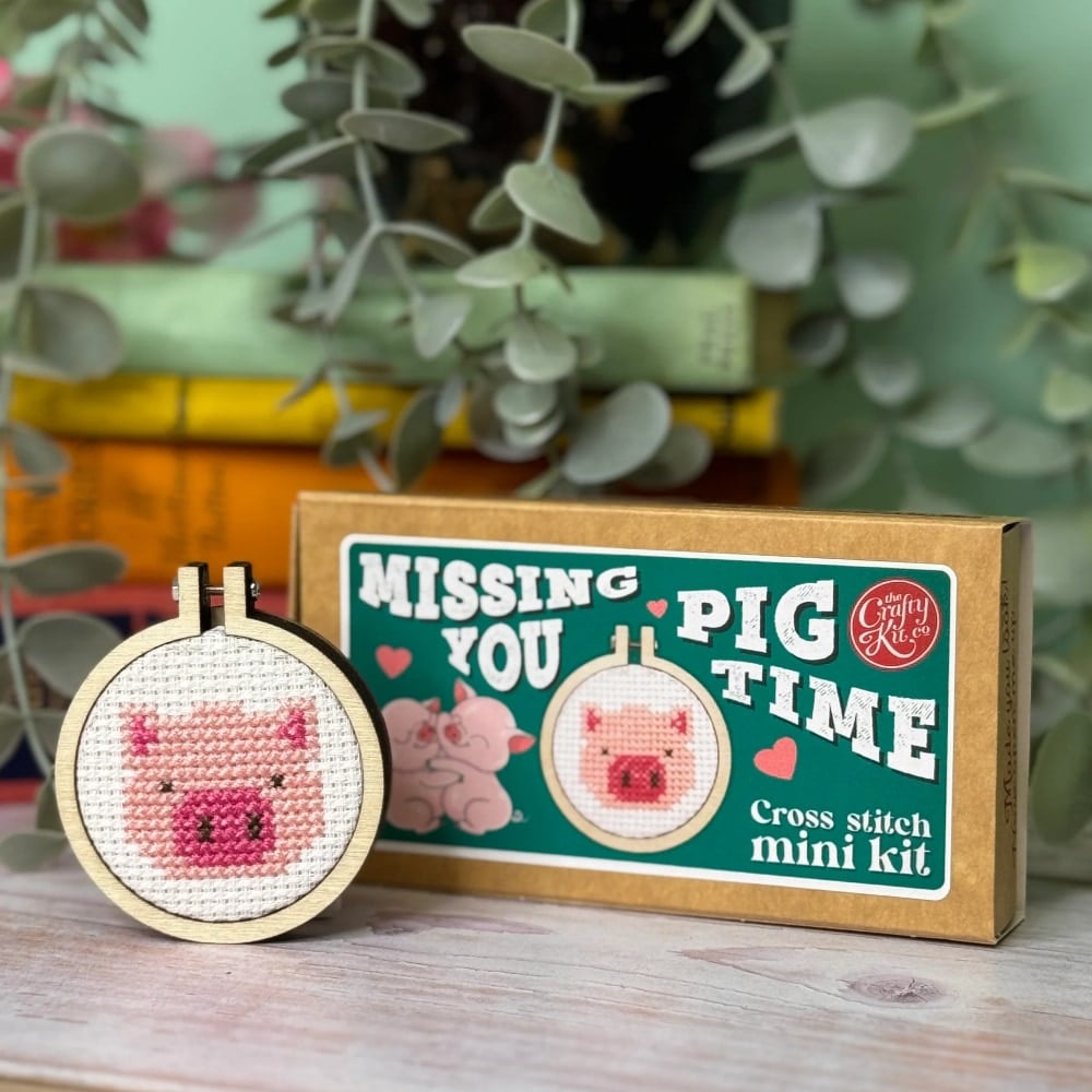 Útsaumur - Missing you pig time