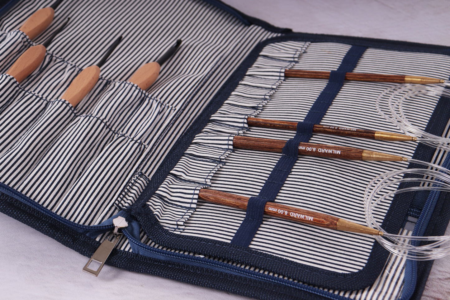 Taska fyrir hringprjóna