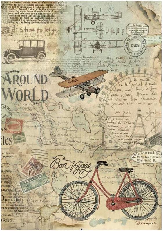 Ríspappír A4 - Around the World