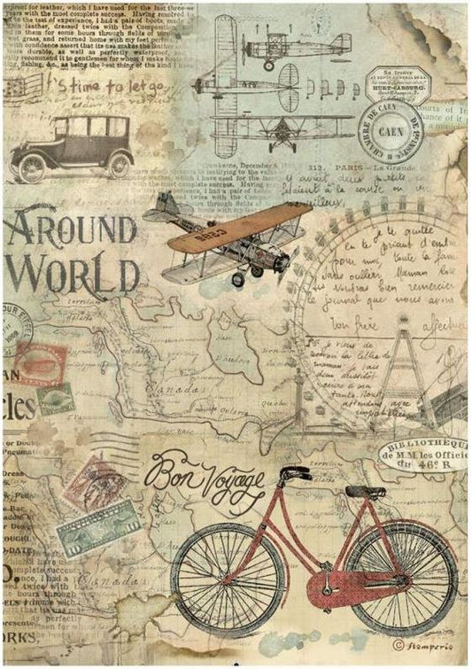 Ríspappír A4 - Around the World