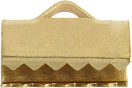 Ribbon/Cord Ends Gold 16mm