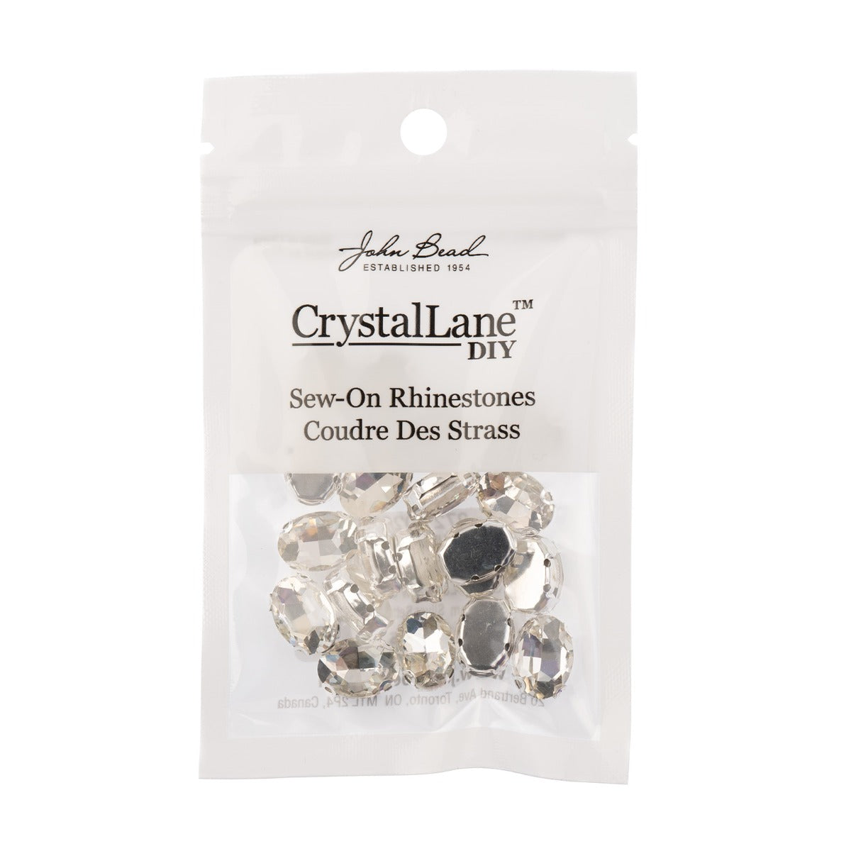 Skrautsteinar 'Sew on - Silver Setting