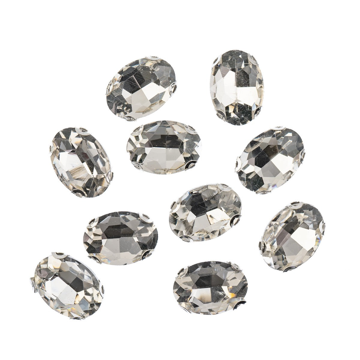Skrautsteinar 'Sew on - Silver Setting
