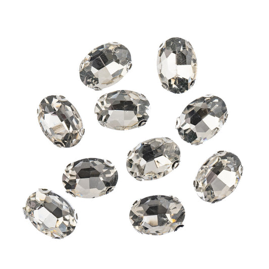 Skrautsteinar 'Sew on - Silver Setting