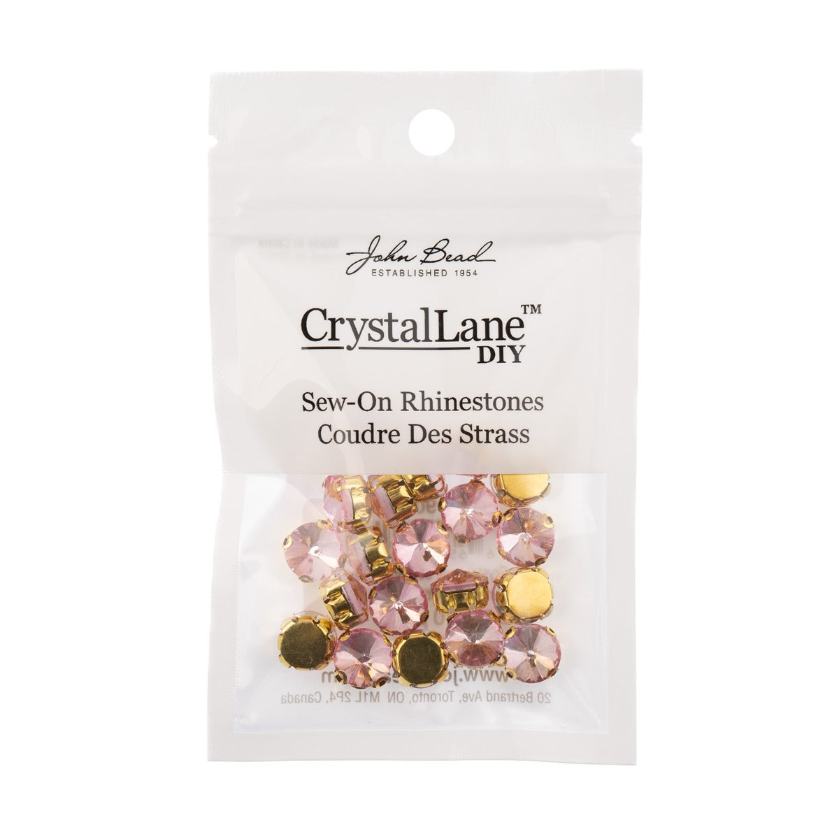 Skrautsteinar 'Sew on - Gold Setting