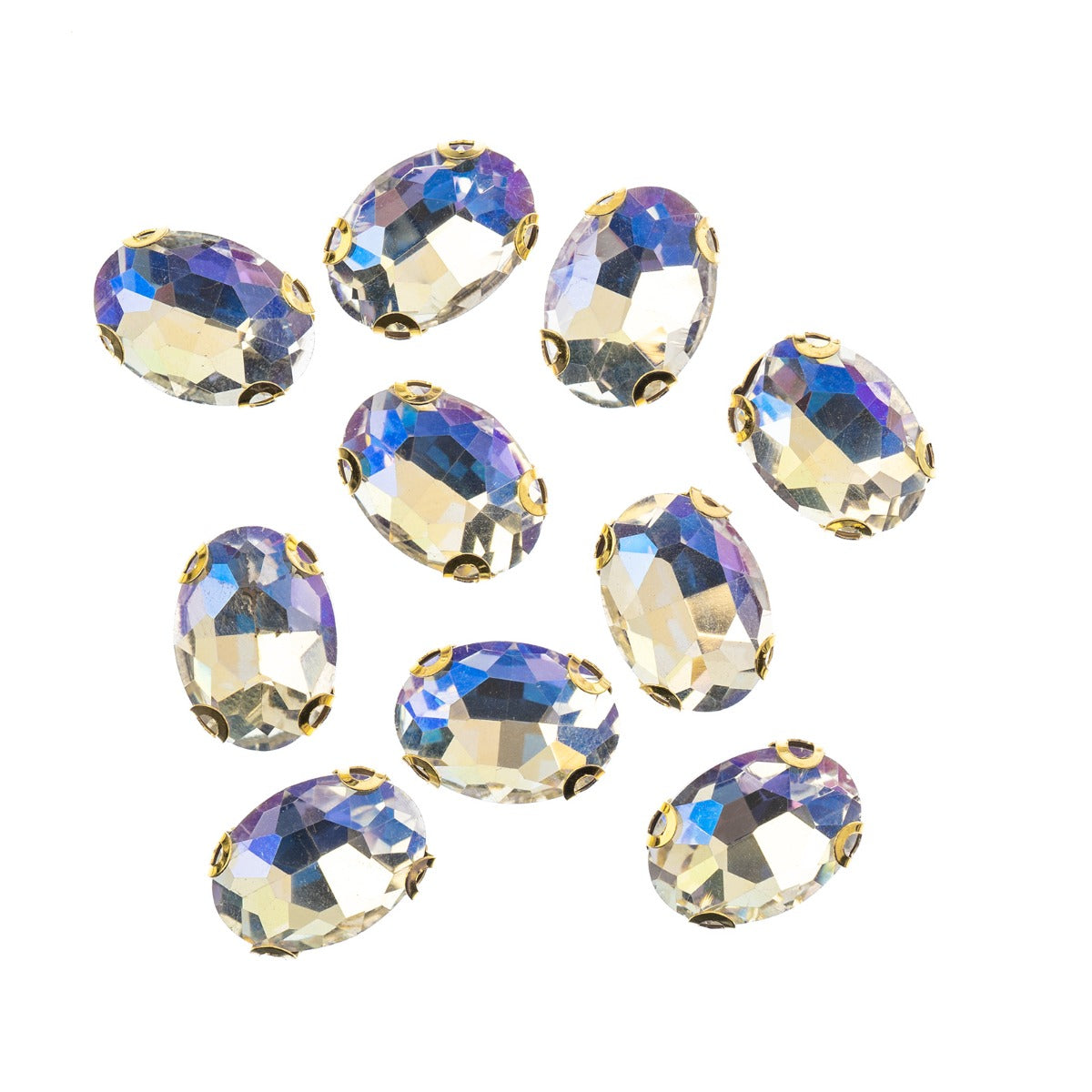 Skrautsteinar 'Sew on - Gold Setting