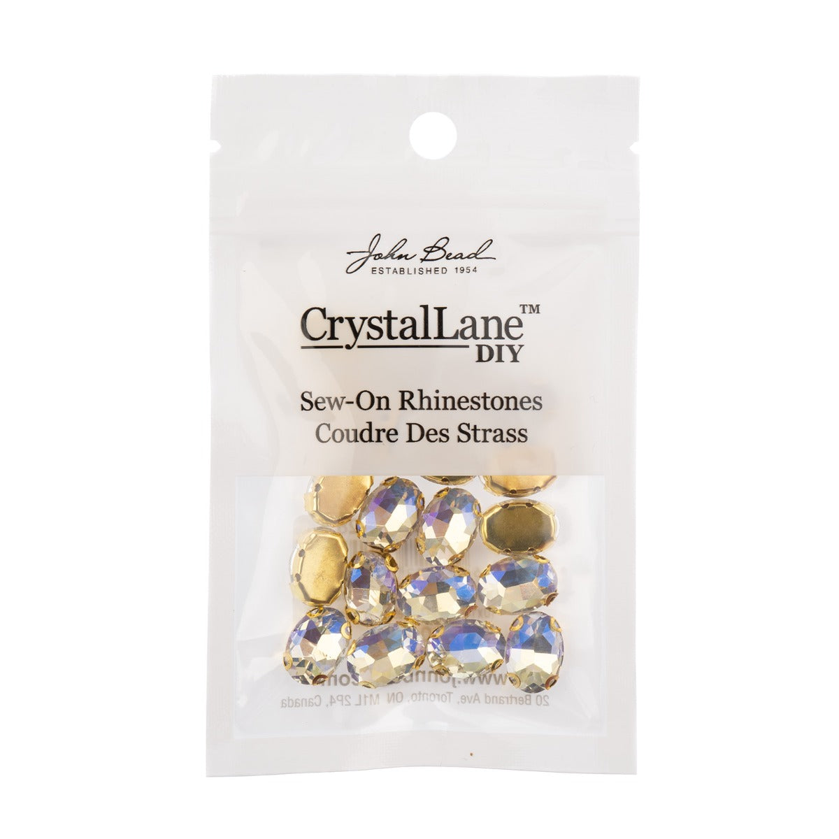 Skrautsteinar 'Sew on - Gold Setting