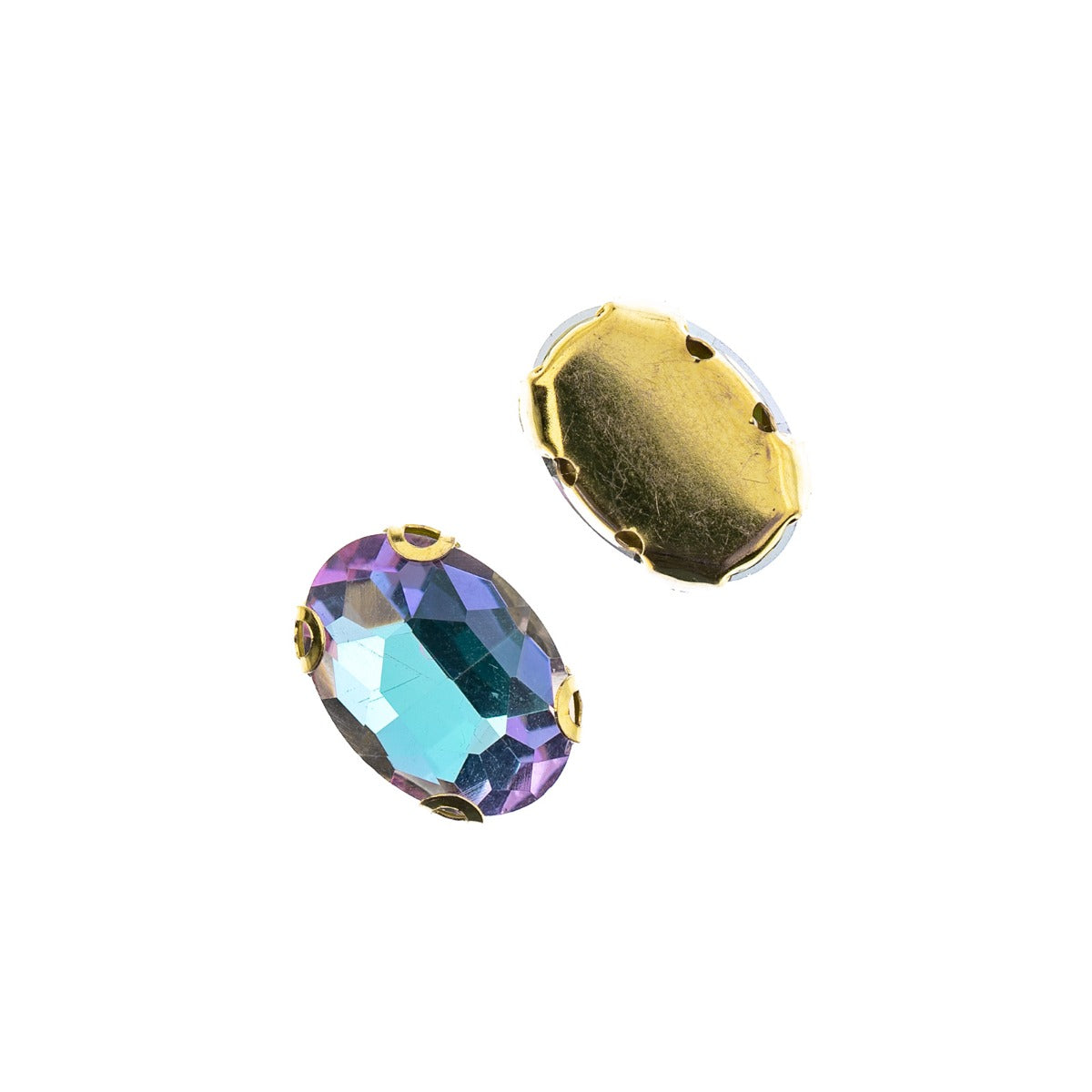 Skrautsteinar 'Sew on - Gold Setting