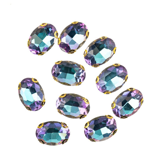 Skrautsteinar 'Sew on - Gold Setting