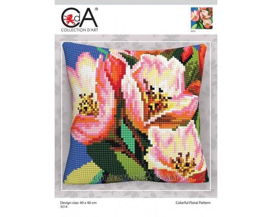 Útsaumur  - Colorful Floral Pattern