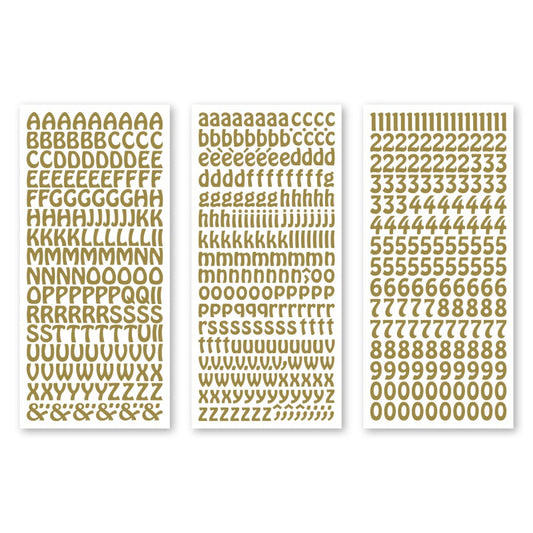 Límmiðar 3pk gold