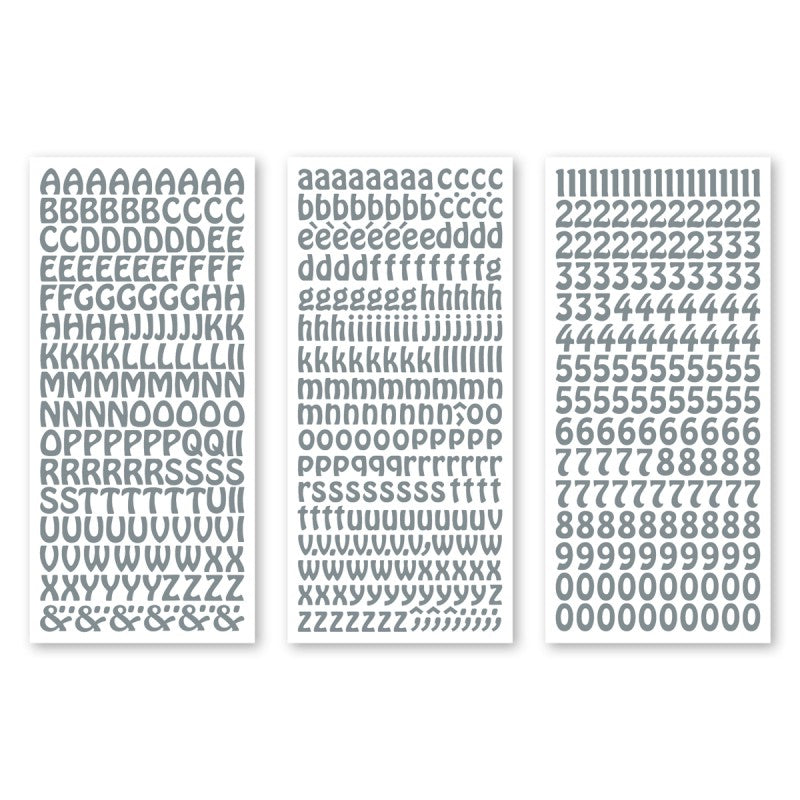 Límmiðar 3pk silver